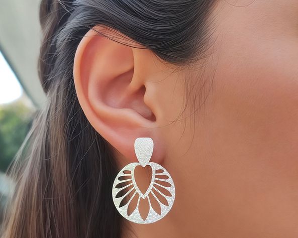 Aros Leah Satinados Plata Fina 925-3