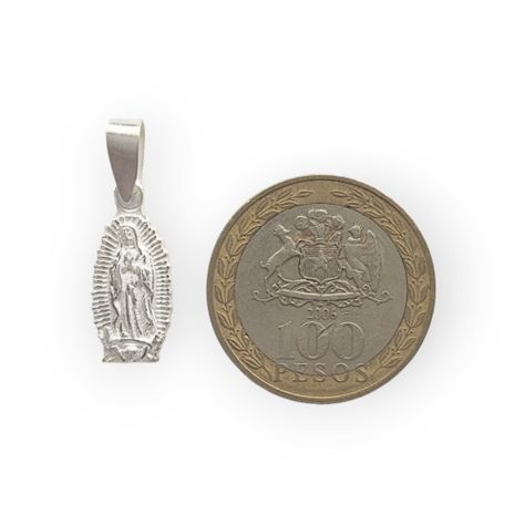 Colgante Medalla Virgen De Guadalupe Plata Fina 925-2