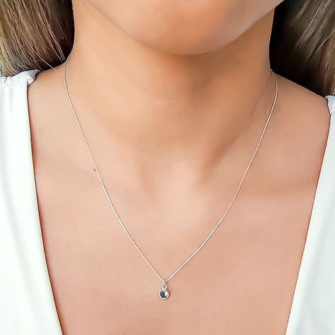 Collar Punto De Luz Negro 4mm Plata Fina 925 45CM-1