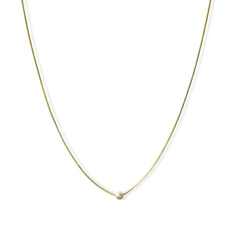 Collar Perla Isabella 4mm Enchapado Oro 18K-1