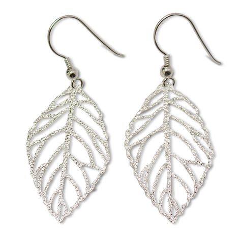 Aros Hoja Satinada Plata Fina 925-0