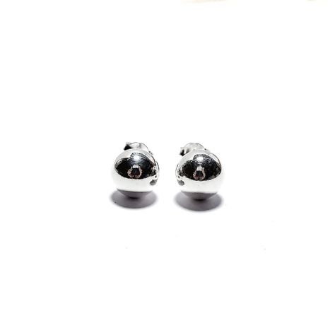Aros Bola 8mm Plata Fina 925-3