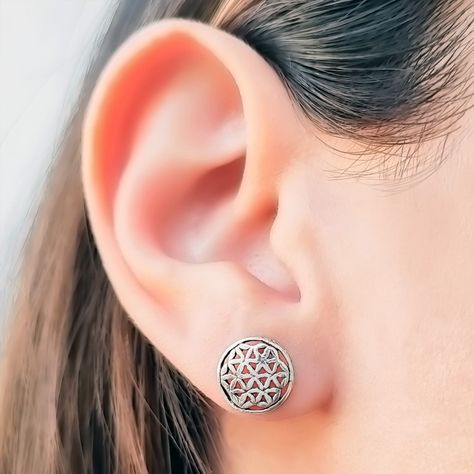 Aros Flor de la Vida Plata Fina 925-1