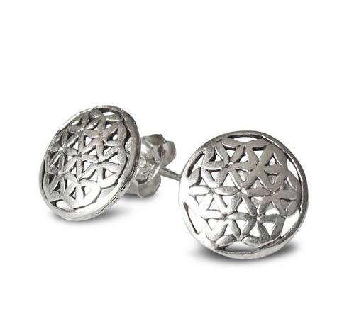 Aros Flor de la Vida Plata Fina 925-0