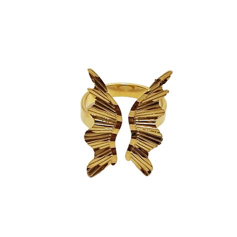 Anillo Mariposa Adaptable Enchapado Oro 18K-0
