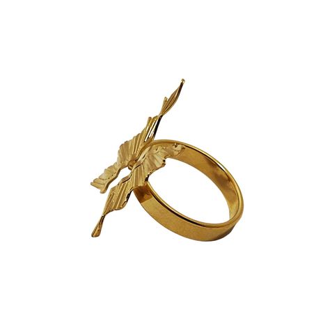 Anillo Mariposa Adaptable Enchapado Oro 18K-3