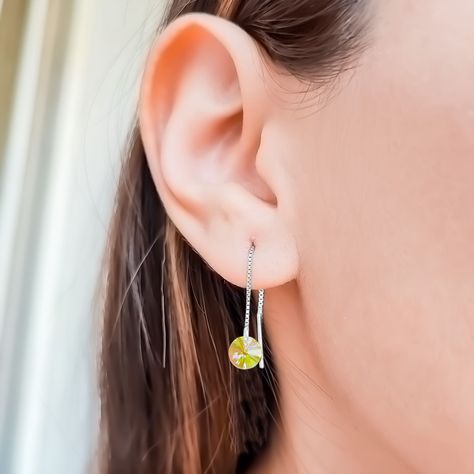Aros Cristal Austriaco Aurore Boreale Colgante Plata Fina 925-1