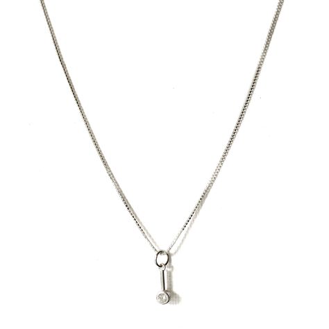 Collar Punto De Luz Palito Plata Fina 925-0