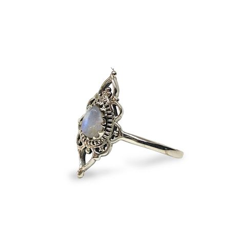 Anillos Ishani Piedra Luna Plata Fina 925-1