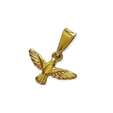Colgante Espíritu Santo Mini Enchapado Oro 18Ka-0