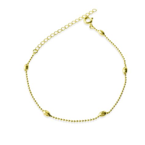 Pulsera 5 Melón Enchapado Oro 18 K-0