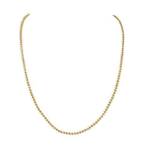 Cadena Bolitas Enchapado Oro 18K-0