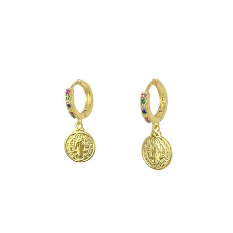 Aros Argolla Cintillo Colores San Benito Enchapado Oro 18Ka-0