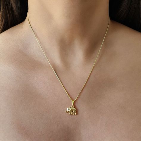 Collar Elefante Veneciana Enchapado Oro 18K-2
