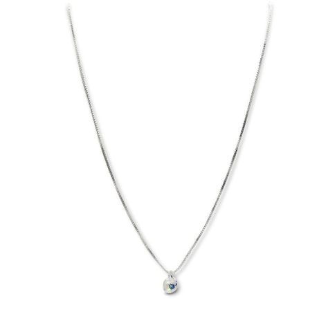 Collar Punto De Luz Cristal Austriaco Aurore Boreale 6mm Plata Fina 925 45cm-1