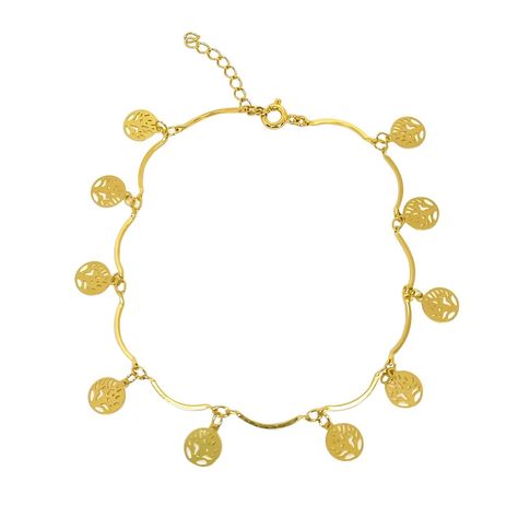Tobillera Árbol De La Vida Enchapado Oro 18K-0
