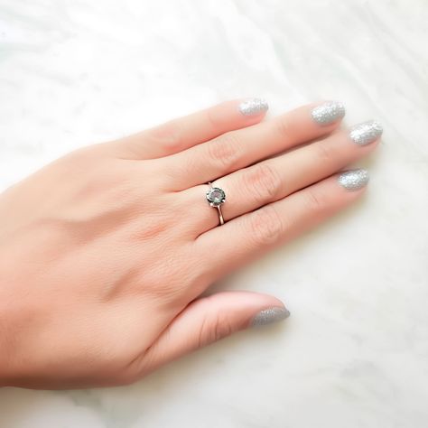 Anillo Solitario 4 Grifas Topacio Místico #19 Plata Fina 925-2