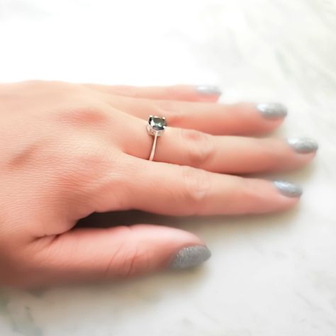 Anillo Solitario 4 Grifas Topacio Místico #19 Plata Fina 925-3
