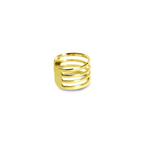 Aro Bidu 4 Argollas Enchapado Oro 18K-0