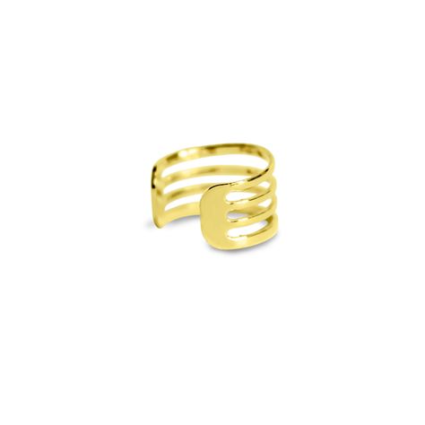 Aro Bidu 4 Argollas Enchapado Oro 18K-1