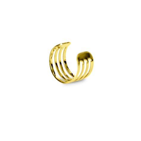 Aro Bidu 4 Argollas Enchapado Oro 18K-4