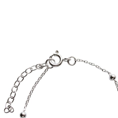 Pulsera Trébol Bolitas Plata Fina 925-2