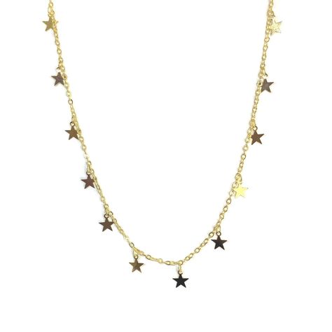 Collar Estrellas 45cm Enchapado Oro 18K-0