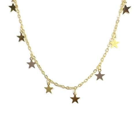 Collar Estrellas 45cm Enchapado Oro 18K-1