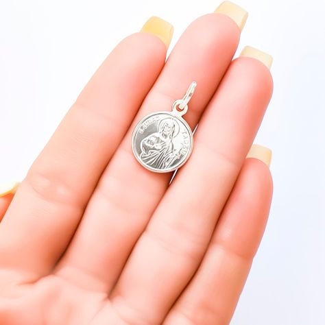 Colgante Medalla San Judas Tadeo 15mm Plata Fina 925-3
