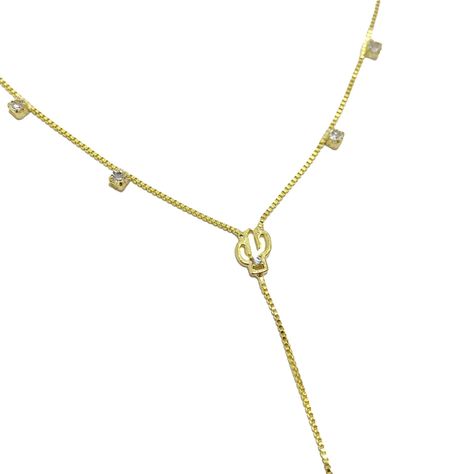 Collar Cactus Circón Enchapado Oro 18KA-1