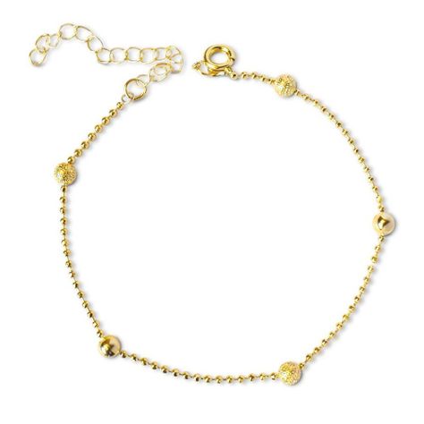 Pulsera Bolitas Enchapada Oro 18K-0