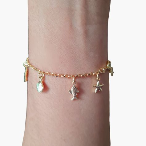 Pulsera Chiches Marinos Enchapado Oro 18K-2