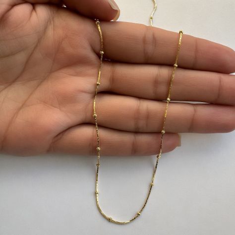 Cadena Cuadrada Donas Enchapado Oro 18K-3