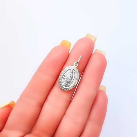 Colgante Medalla Virgen De Guadalupe Borde 18x13mm Plata Fina 925-2