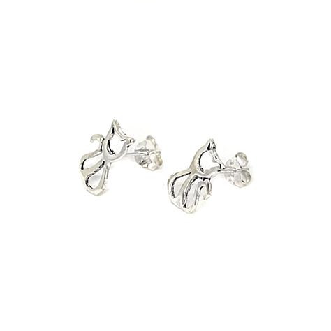 Aros Gato Calado Plata Fina 925a-1