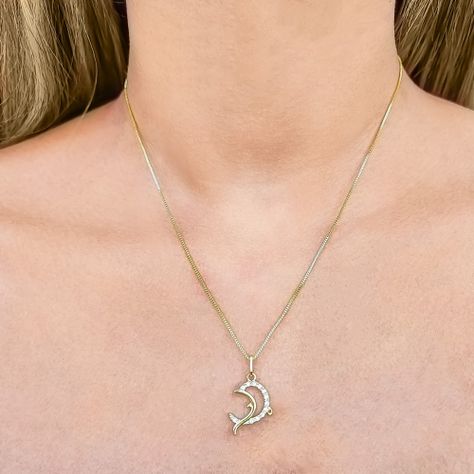 Collar Delfín Circón Enchapado Oro 18K-2