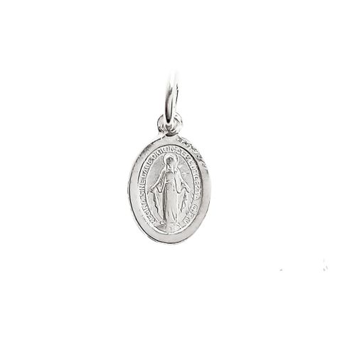 Medalla Medalla Virgen de los Rayos Mini 7mm Plata Fina 925-0