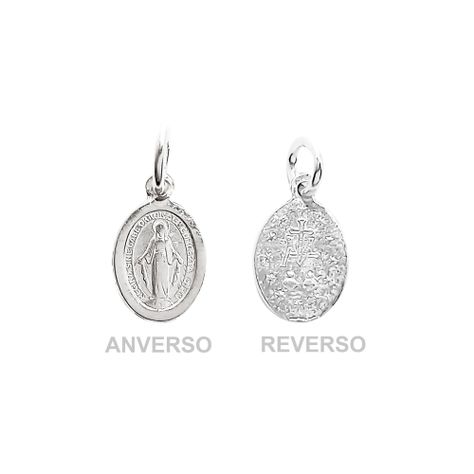 Medalla Medalla Virgen de los Rayos Mini 7mm Plata Fina 925-1