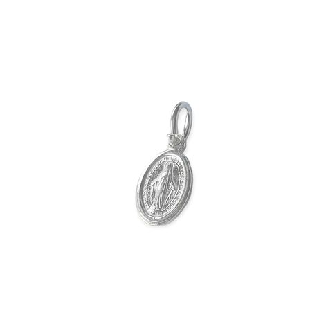 Medalla Medalla Virgen de los Rayos Mini 7mm Plata Fina 925-2