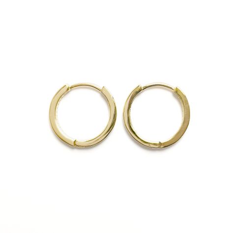 Aros Argolla Cintillo Circón  16mm Enchapado Oro 18K-1