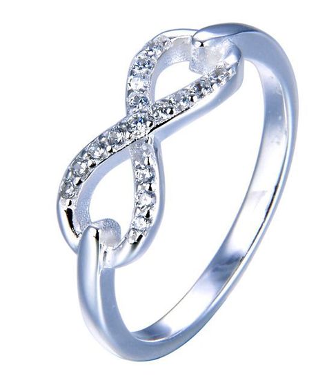 Anillo Infinito Circón Plata Fina 925-0