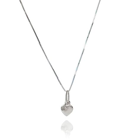 Collar Corazón Melisa Pequeño Plata Fina 925-0