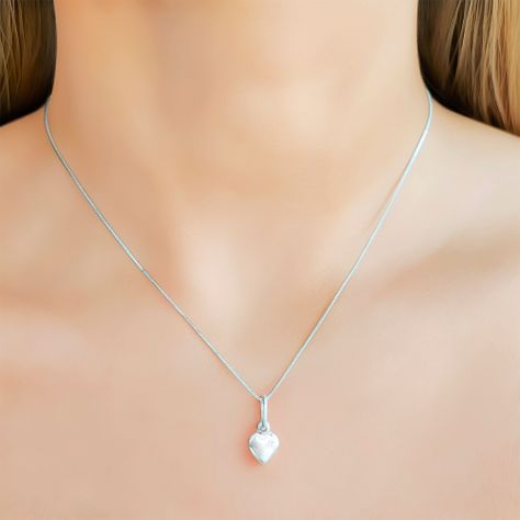 Collar Corazón Melisa Pequeño Plata Fina 925-2
