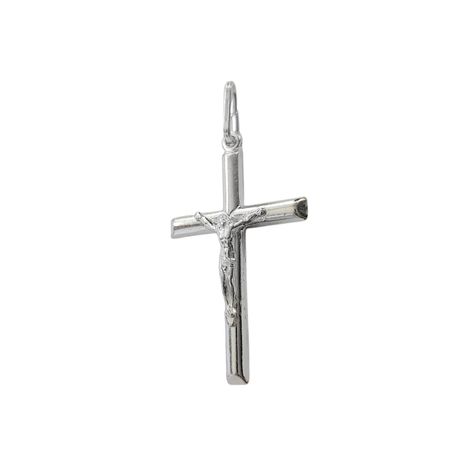 Colgante Cruz Cristo Grande Plata Fina 925-1