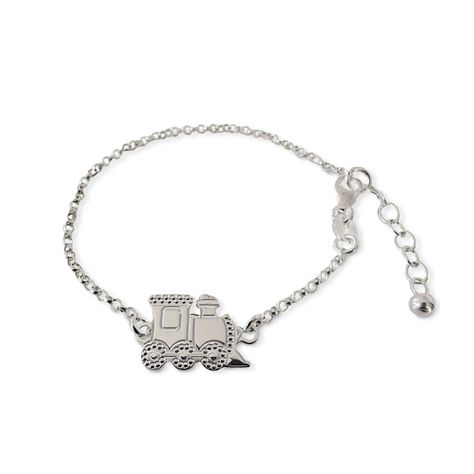 Pulsera Bebé Tren Plata Fina 925-0