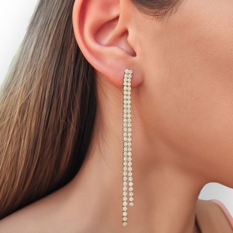 Aros Lily Circones Colgantes Enchapado Oro 18K-2