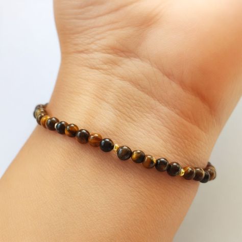 Pulsera Ojo De Tigre Enchapado Oro 18K-3