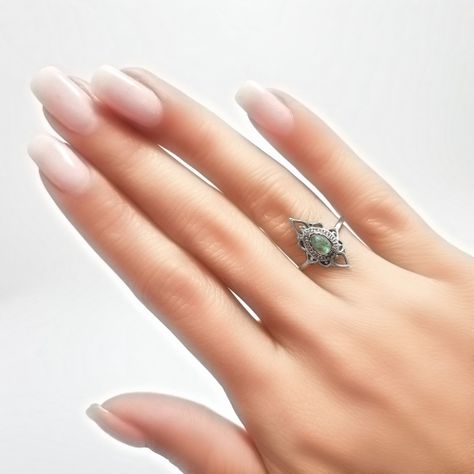 Anillos Ishani Piedra Labradorita Plata Fina 925-3