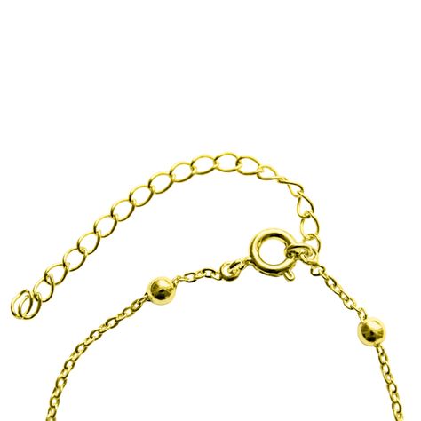 Tobillera 6 Bolitas Enchapado Oro 18K-2