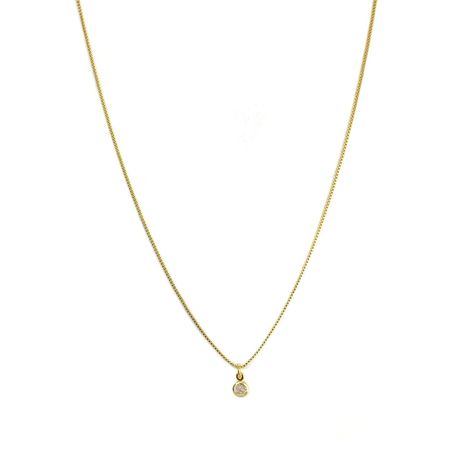 Collar Punto De Luz 42cm Enchapado Oro 18K-1